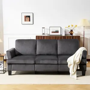 Couches for Living Room, 3-Seater Cloud Couch With Washable Covers & Deep Seats, 83" Oversized Corduroy Sofa For Living Room, Mid-Century Modern Upholstered Sofa With Armrests For Apartment, Bedroom & Office