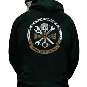 Blue Collar Brotherhood Hoodie Shirt, In Work We Trust Shirt, Mechanic Construction Worker Tee, American Workwear Apparel, Working Class Pride Gift for Men