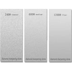 3 PCS Diamond Sharpening Stone Knife Sharpener Plate Honing Whetstone for Knives Chisel (240#+600#+1200#)