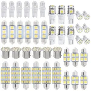 PoDhey 42/84 Counts Interior Car Lights, Super Bright White Dome Map Tail Cab Lights Bulb Kit Set , T10 6000K  LED Bulb for Your Trucks Width Lamp