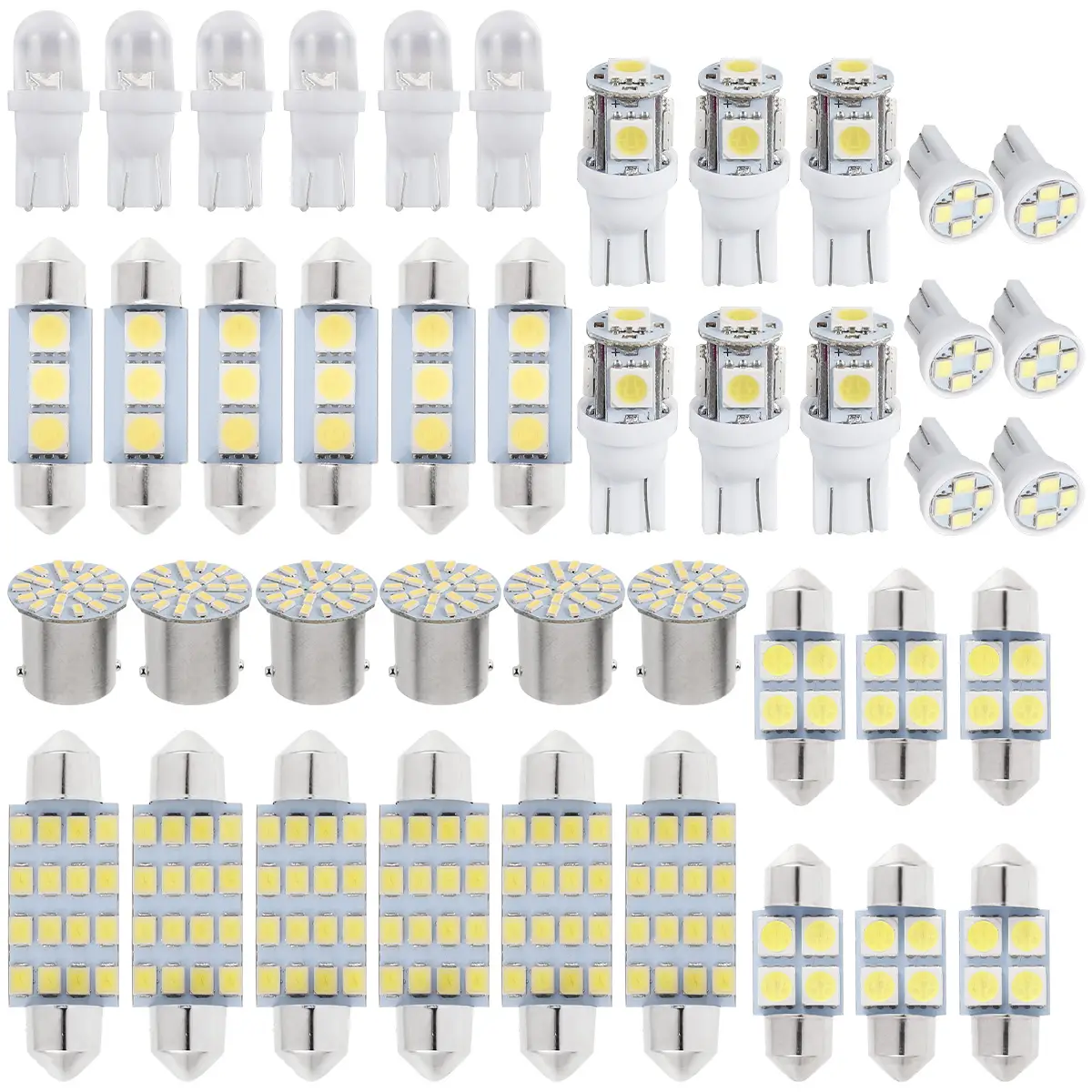 PoDhey 42/84 Counts Interior Car Lights, Super Bright White Dome Map Tail Cab Lights Bulb Kit Set , T10 6000K LED Bulb for Your Trucks Width Lamp