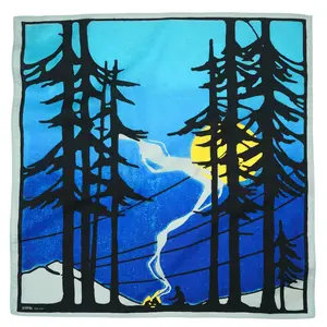 Great Pines Scarf – Soft Cotton Lightweight Wrap for Women | All-Season Floral Shawl | Square Headscarf & Hair Wrap | Elegant Neck Scarf for Daily Wear, Travel & Special Occasions