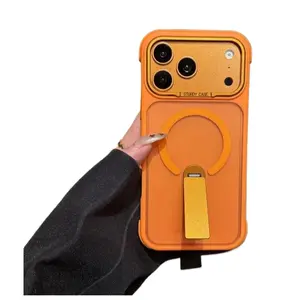 Suitable for iPhone 17 PRO MAX, matte finish, magnetic stand phone case, iPhone 16 anti-drop protection 15