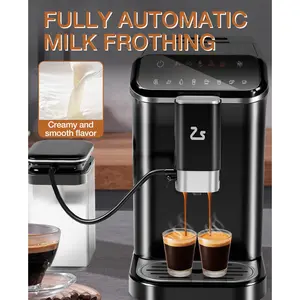 20 Bar Fully Automatic Coffee Machine, Professional Maker with Touchscreen, Adjustable Built-in Grinder & Auto Milk Frother, 1.5L Water Tank, Perfect for Home & Office Use