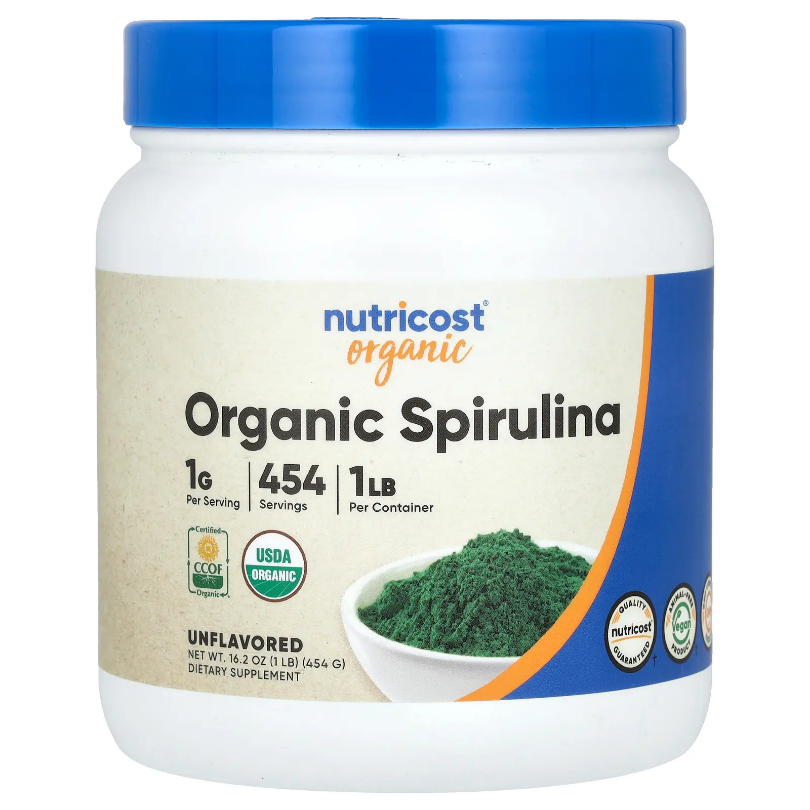 Nutricost Organic Spirulina, Unflavored, 16.2 oz (454 g) Nutricost Organic Spirulina, Unflavored, 16.2 oz (454 g)