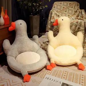 Cartoon Design Big White Goose Cushion Integrated Design Backrest Cushion Office Cushion Thickened Student Cushion