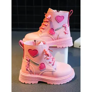 NewFashionable Cute Kids Boots, Comfortable Side Zipper Boots for Girls, Casual  Boots for Daily Wear, Perfect for Students