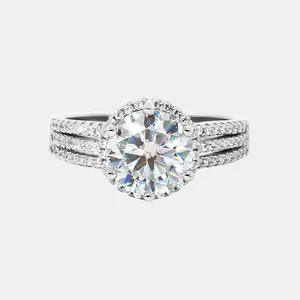 【229】3 Carat Synthetic Moissanite Ring - Grand, Elegant, Ideal for Major Announcements, High-Carat Jewelry, Stunning Design, Luxurious Style