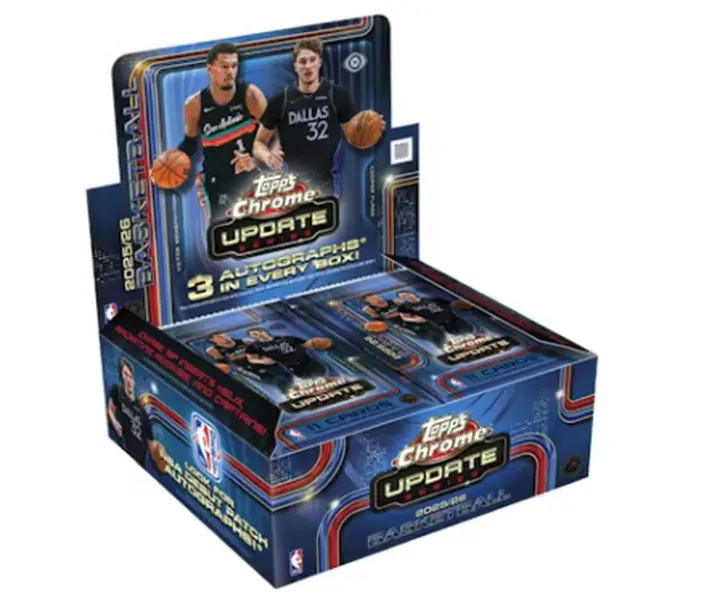 2026 Topps Chrome Basketball Update Jumbo Hobby packs - 132 totoal cards with 3 autos!!
