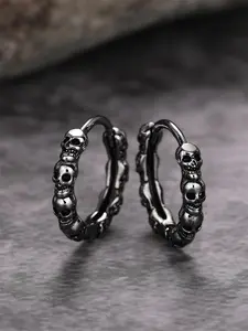 Fashionable Casual Skull Decor Hoop Earrings, Simple Jewelry for Women, Casual Jewelry for Party, Daily Clothing Decor, Trendy All-match & Exquisite Jewelry for Gift, Mall Goth, Punk Style Earrings