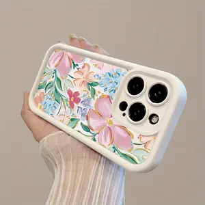 Floral Pattern Phone Case, 1 Count Anti-fall Decorative Phone Protector Cover, Phone Guard, Phone Accessories Compatible with iPhone 16 15 14 13 12 11 XS XR X Pro Max