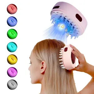 Electric Scalp Hair Massager，2-in-1 Multifunctional Removable Brush for Deep Scalp Care & Serum Application，Perfect Gift for Men and Women Seeking Healthy Hair，Wet & Dry Use, Household Essential, Easy Clean, Portable Design