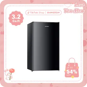 BANGSON 3.2 Cu.ft Mini Fridge with Freezer, Compact & Energy-Efficient Single Door Small Refrigerator, 5-Level Adjustable Thermostat, colorful appiliances, Gift idea