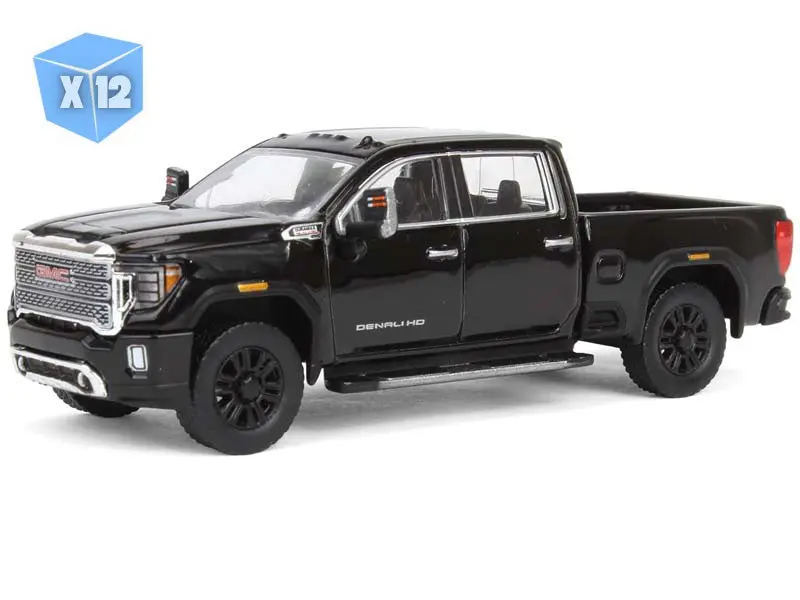 12 PACK 2022 GMC Sierra 2500 Denali - Onyx Black Diecast 1:64 Scale Model - Karson Diecast Co. 51703A
