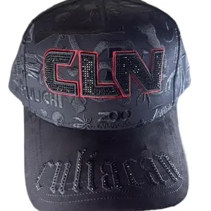 CLN Gorra de Culiacan Black Baseball Cap with Red Logo and Star Design for Men and Women