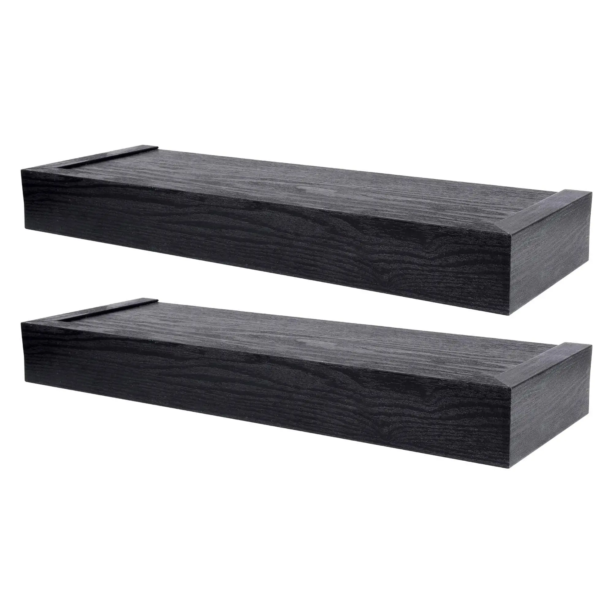 Four Seasons Courtyard 18 Inch Modern Floating Shelf Holds 15 lbs, 2 Pack, Black Four Seasons Courtyard 18 Inch Modern Floating Shelf Holds 15 lbs, 2 Pack, Black