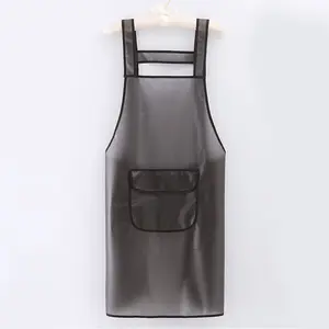 Waterproof Oil-Resistant Transparent Apron With Pockets, Unisex Kitchen Cooking Apron, Durable Tpu Material, Ideal for Home & Restaurant Use