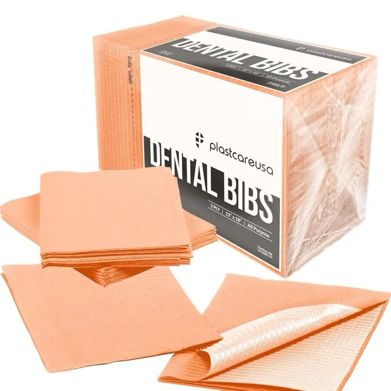 Plastcareusa Dental Bibs 13x18 Disposable Tattoo Bibs for Dental Professionals and Tattoo Artists
