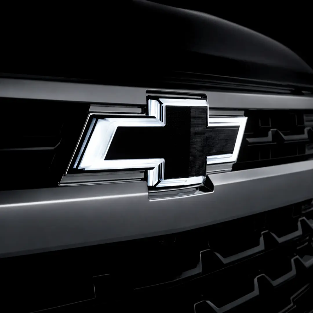 AUTOJEWELER 2016-2018 Chevy Silverado 1500 LED Illuminated Front Bowtie Grille Emblem Black Finish White LEDs OEM 23236301 IP67 Rated