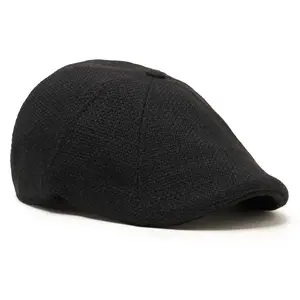 The Woven Peaky Boston Scally Cap - Black