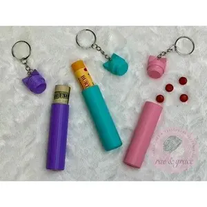 Keychain Cylinder for Chapstick, Pills, Money, ect...