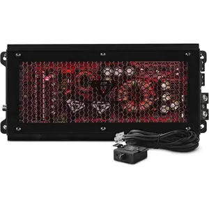 Black Diamond DIA-K1X Car Audio Amplifier 1 Channel, Monoblock Amplifier, Class D, 1000 Watts RMS @1-Ohm, 3000 Watts Peak, Acrylic Window with Red LED Lighting, Remote BASS Knob Included