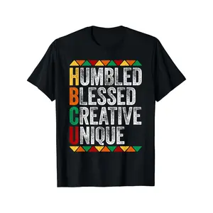 [100% Cotton] 100% Cotton HBCU Humbled Blessed T-Shirt - Retro HBCU Pride with HBCU Lettering, Round Neck Casual Tee Suitable for All Seasons, Machine Washable for HBCU Alumni & Casual Attire