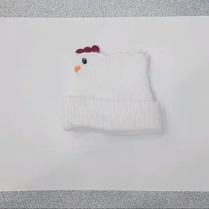 Knit Chicken Hat - Double Layered Knit Beanie