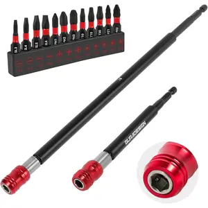 2-   Bit Holder Set for Impact Driver Bits, 1/4 Inch Hex Shank Quick Release Extension Adapter (6" & 12")