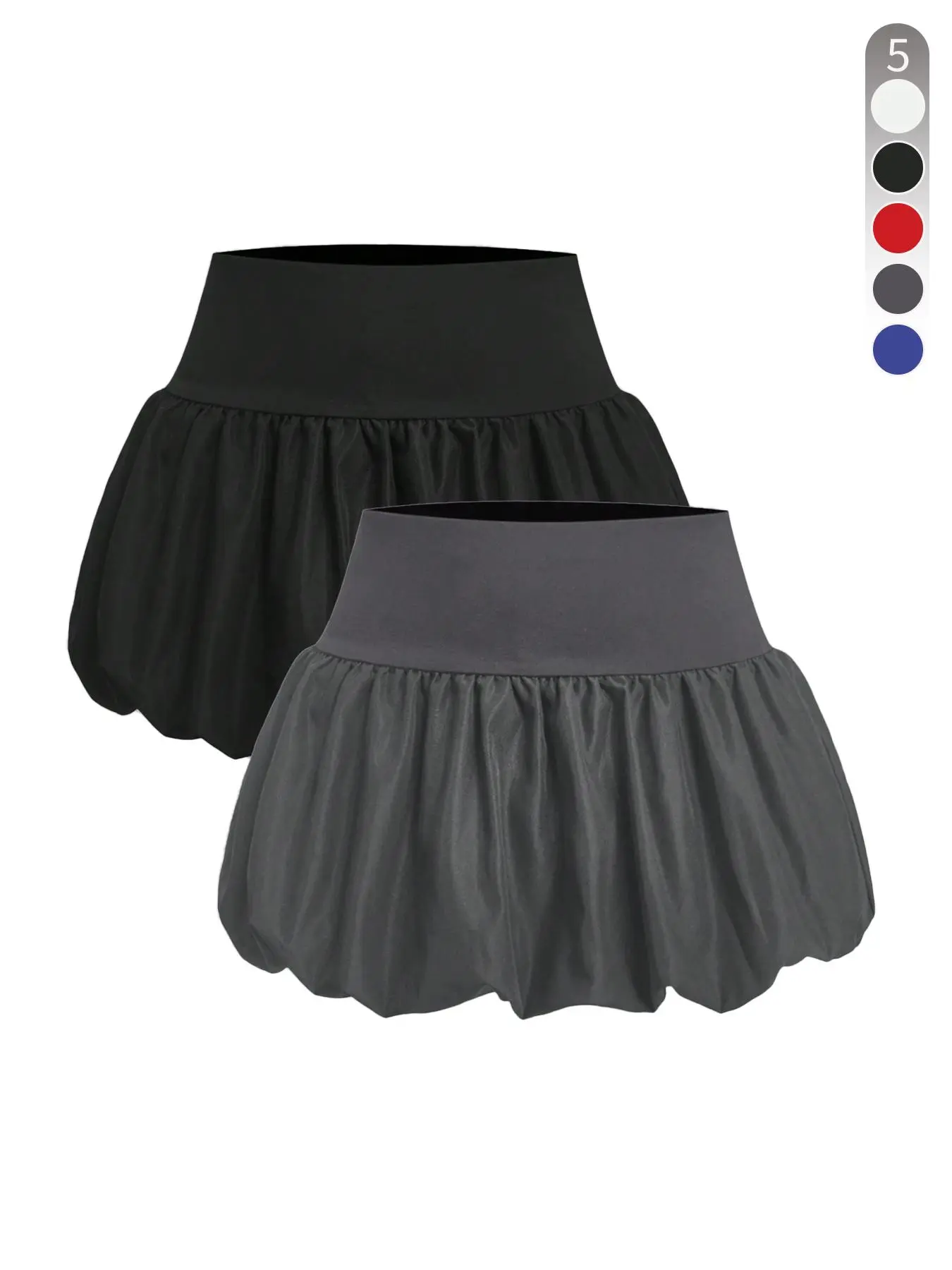 Women's Solid Color Bubble Skirt, Y2K Fashion Casual Mini Skirt for Daily Wear, Ladies Bottoms for All Seasons
