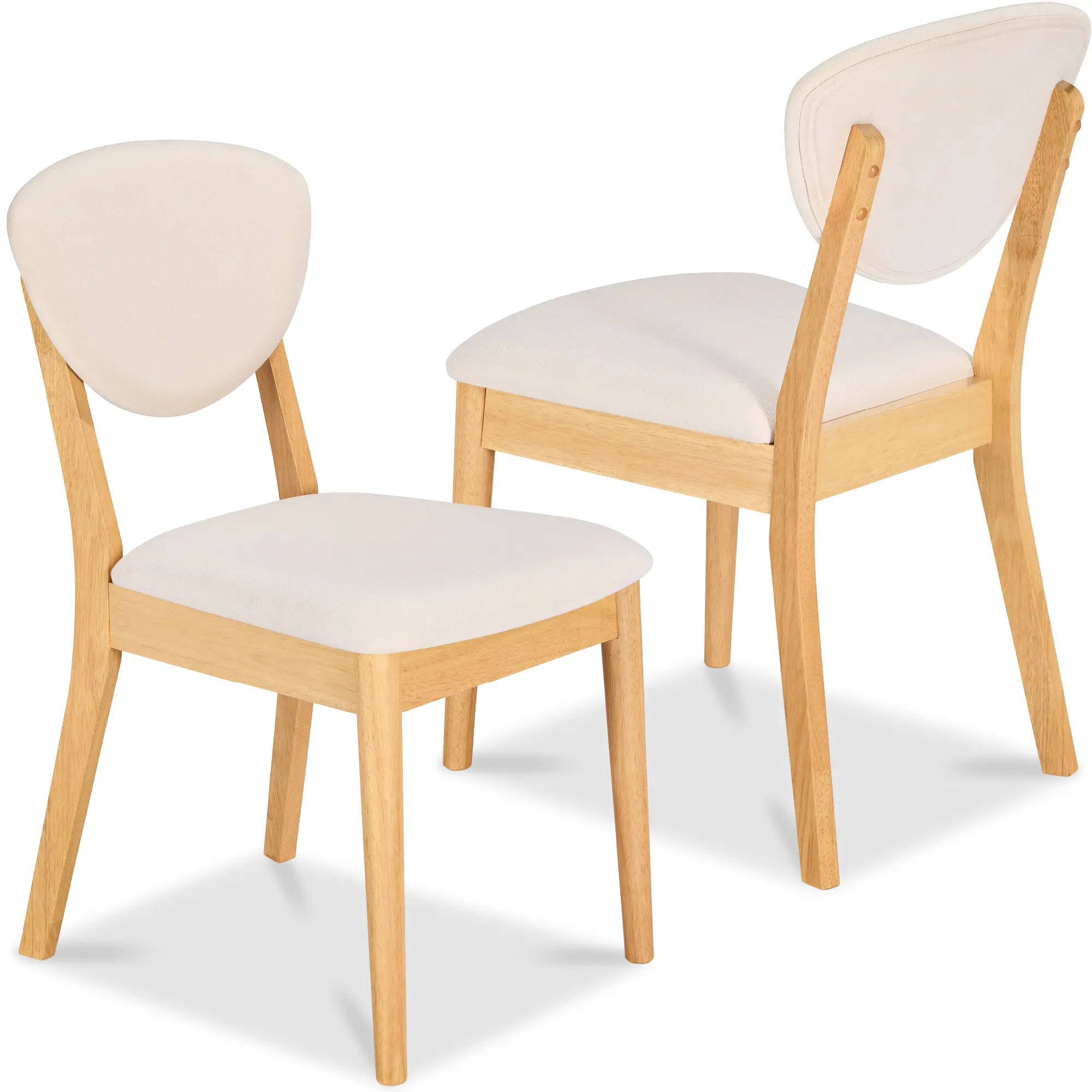 Best Choice Products 2-Piece Mid-Century Modern Wood & Upholstered Dining Chair Set Best Choice Products 2-Piece Mid-Century Modern Wood & Upholstered Dining Chair Set