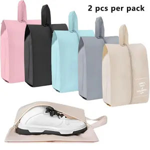 2-Piece Shoe Bags for Travel, Waterproof Dustproof Portable Travel Shoe Storage Bag, Ideal for Men & Women, Essential Travel Accessories