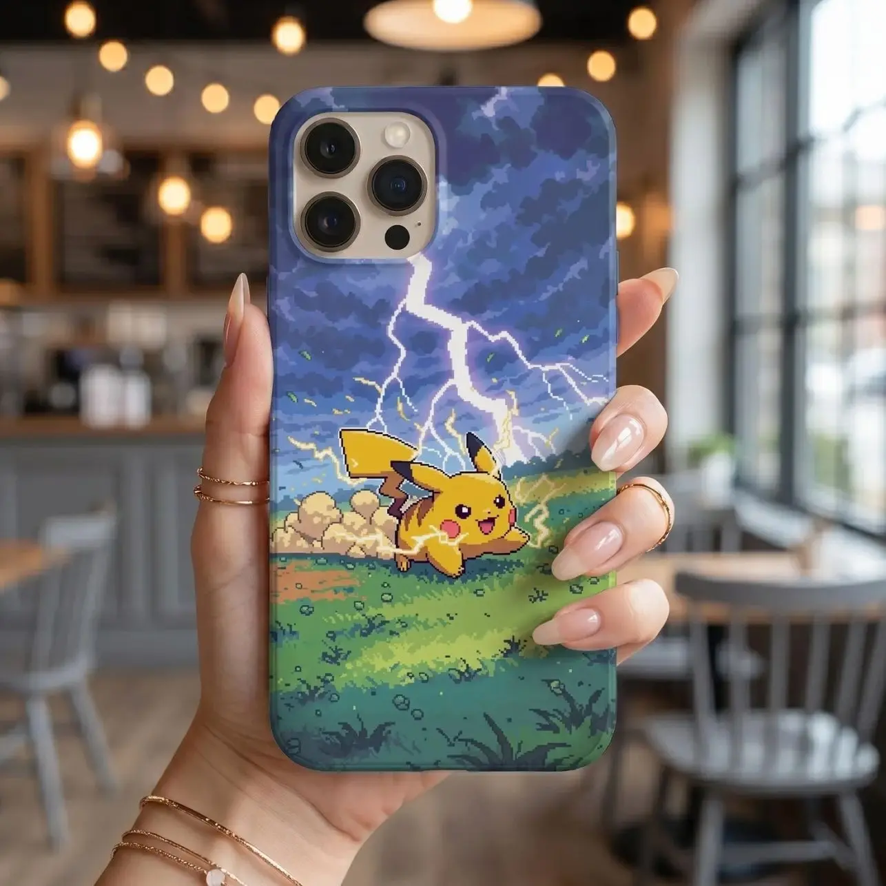 Poke Anime Manga iPhone Casefor all iPhone and Samsung models; available as a 2-in-1 MagSafe Tough Case or 2-in-1 Tough Case.