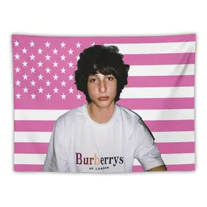 Fen Wolfhard Decorative Tapestry, American Flag Design, Ideal for Dorms & Bedrooms, Versatile Home Décor Accessory, Tapestry Wall Hanging