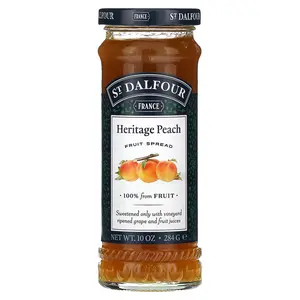 St. Dalfour Heritage Peach Fruit Spread, 10 oz (284 g)