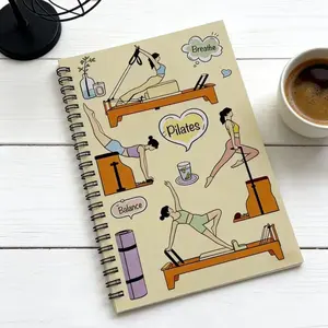 Pilates Theme Workout Log Notebook, Designed for Pilates/yoga Enthusiasts, Track Training Progress and Growth, Ideal for Fitness Lovers