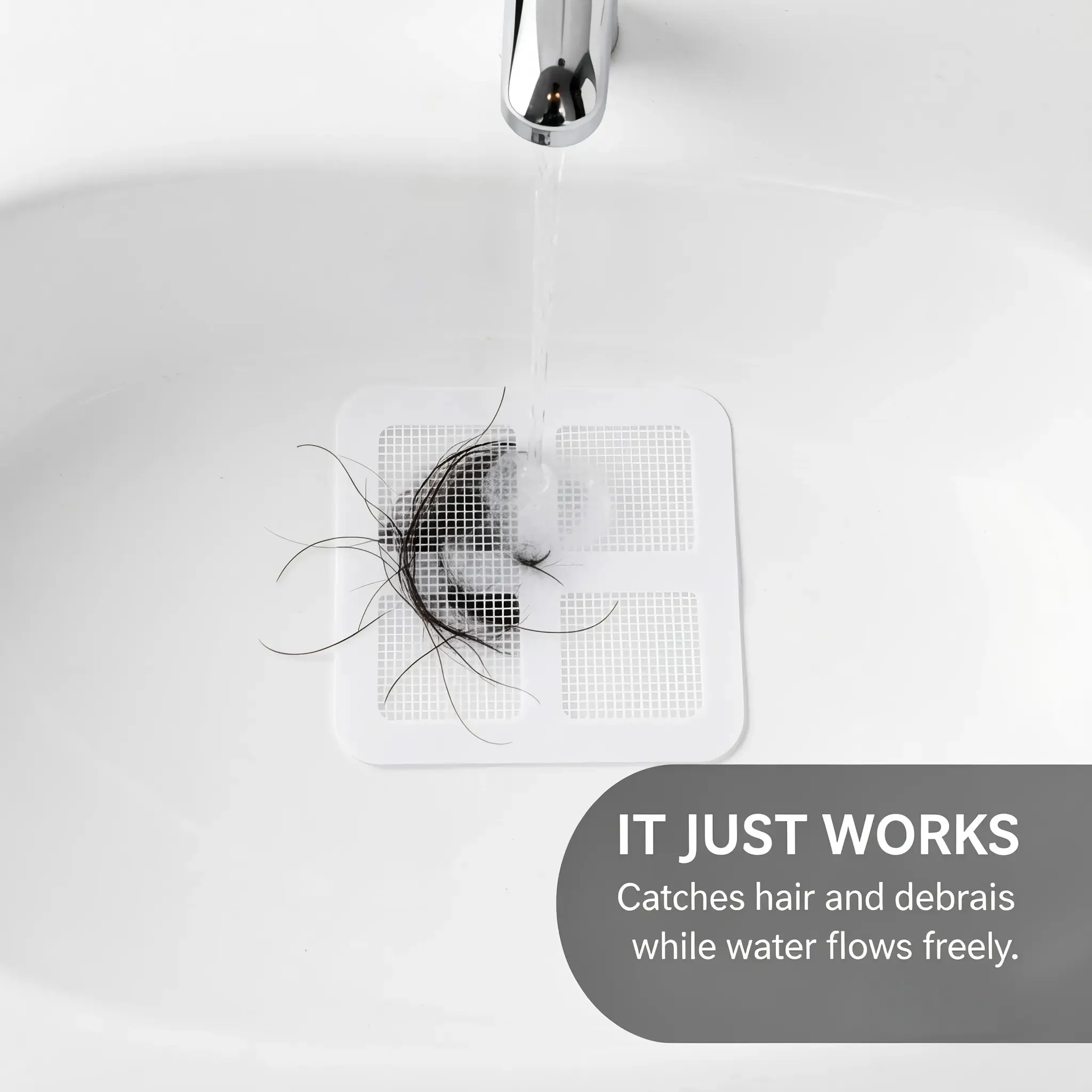 50 Counts Drain strainer, Hair drain Stickers, Floor Drain Sticker, Disposable Filter Patches for Drains, Multifunctional Drain Sticker, Sink Cover, Multifunctional Sink Sticker,