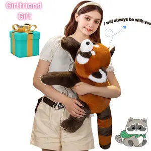 New Doll Tribe Party Raccoon Plush Toy Cute Panda Doll for Girls Birthday Gift Wholesale