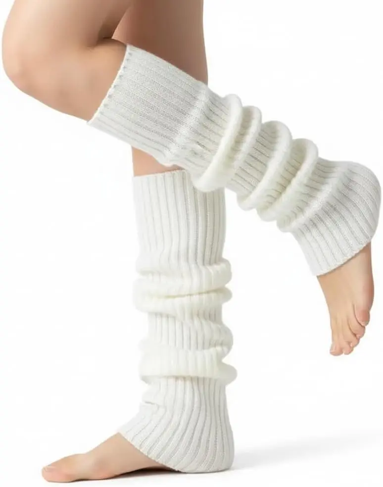 2 Pcs Leg Warmers Y2k, Leg Warmers, Y2k Accessories, Cute Kawaii Cream Legwarmers for Women Winter