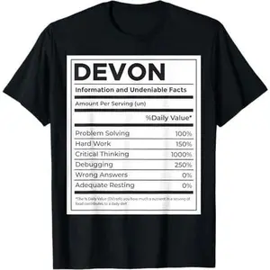 Devon Nutrition Information, Problem Solving Hard Work T-Shirt