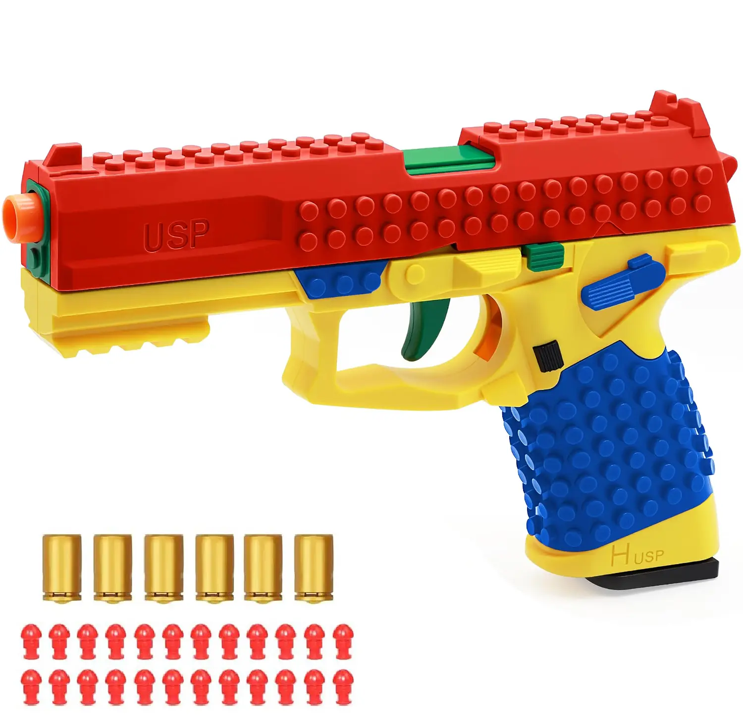 USP Tactical Building Block Pistol Construction Set, Unisex DIY Outdoor Sports Toy, Enhances Creativity & Strategic Thinking, Collectible Model Building Bricks Gift