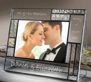 Wedding Picture Frame Personalized by J Devlin | Pic 392-46H EP624