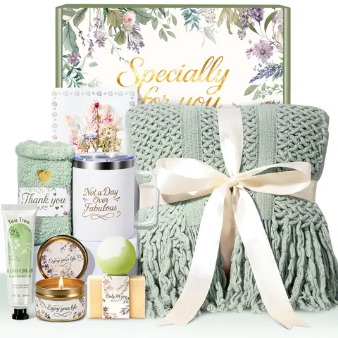 BodyRefresh Self Care Gift Box for Women, Spa Gift Set for Her, Birthday and Christmas Gifts for Mom, Sister and Best Friend