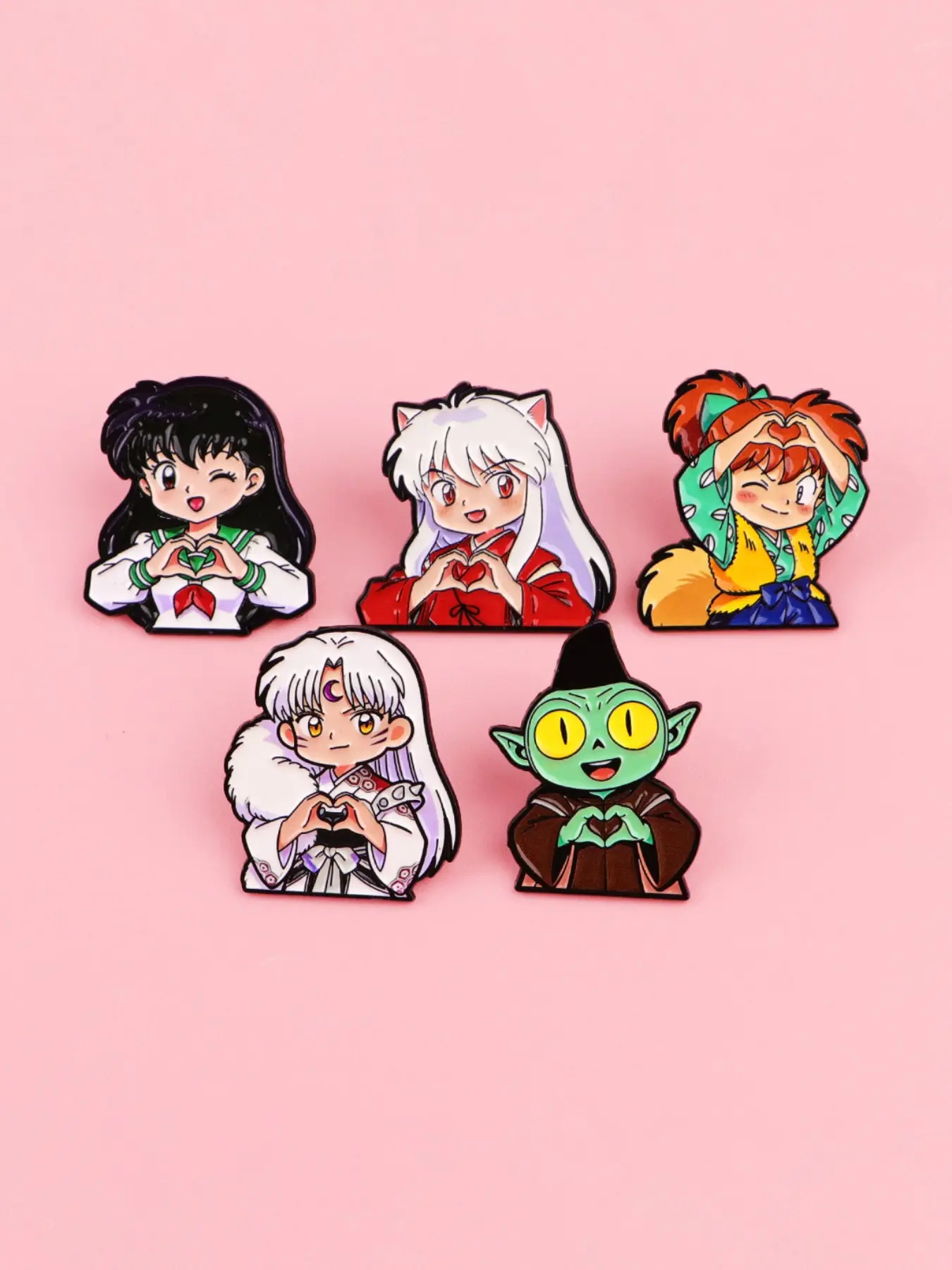 5pcs/set Anime Character Enamel Brooch, Zinc Alloy Badge, Badge Decoration, Pin Included, Unisex Fashion Accessory, Perfect Gift for Friends and Loved Ones, All Seasons, Enamel Lapel Pins
