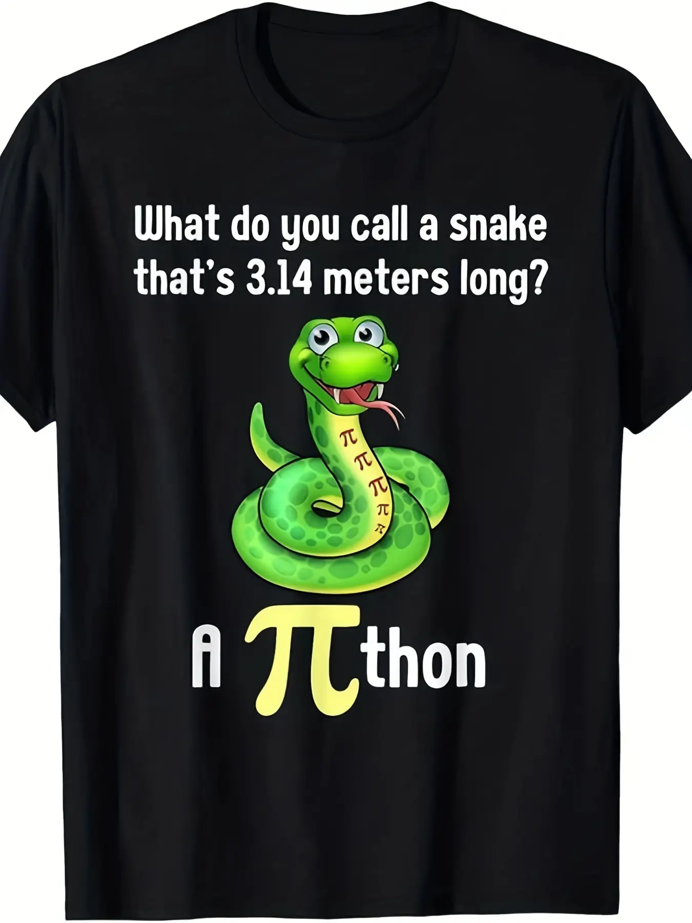 Funny Pi Day Puns Python Math Teacher Jokes T-Shir unisex soft cotton short sleeve t shirt, vintage graphic casual tee for men women teens, perfect birthday holiday gift for camping travel gym daily street  wear