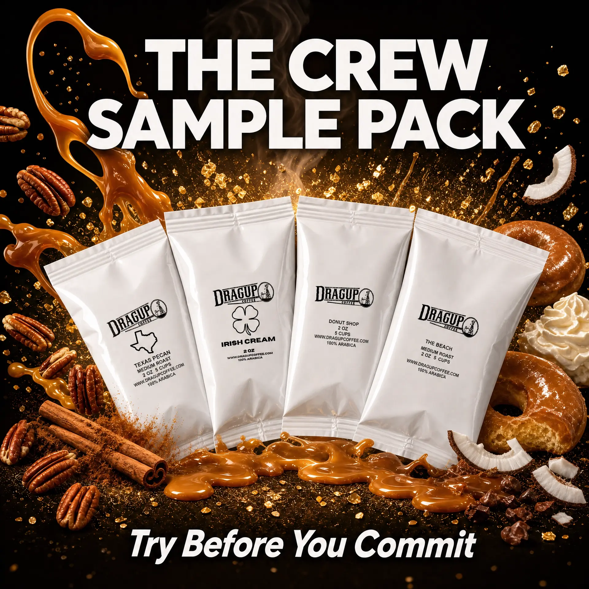 The Crew Sample Pack - 4Pk Specialty Grade Medium Roast The Crew Sample Pack - 4Pk Specialty Grade Medium Roast