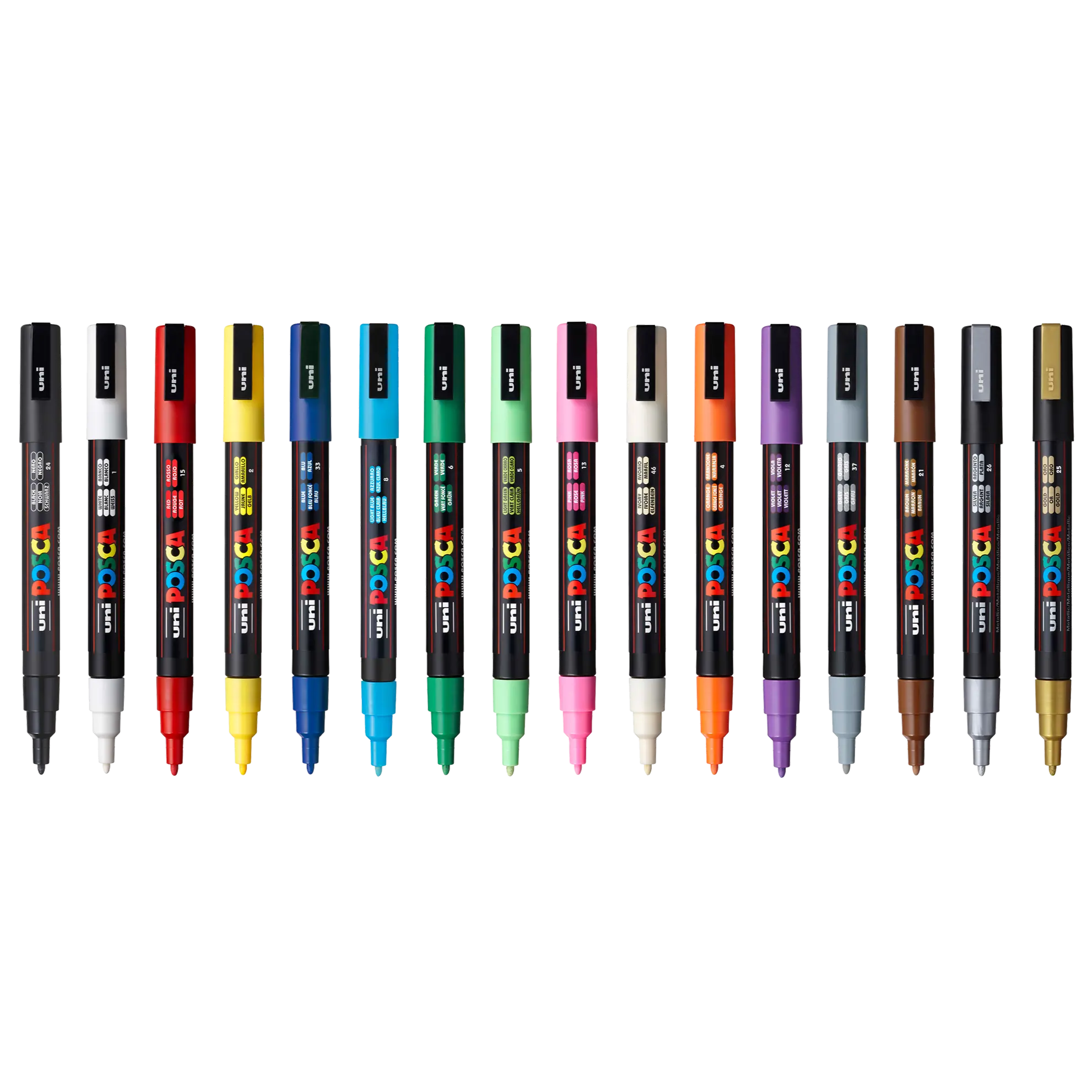 uni®  POSCA® PC-3M, Water-Based Paint Markers (16 Pack)
