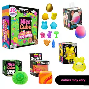 2026Easter Surprise Bundle - Squishy Easter Fun Set Toys -Various Textures and Fillings - Ages 3 and Up - Bundle of 5 Nice MysteryToys