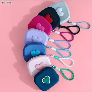 Women's Portable Soft Silicone Mini Bag - Bluetooth Headset Storage Case, Multi-functional Card Key Holder, Compact Trendy Fashion Accessory for Travel, Daily Use, Accessories for Women, Mini Travel Products