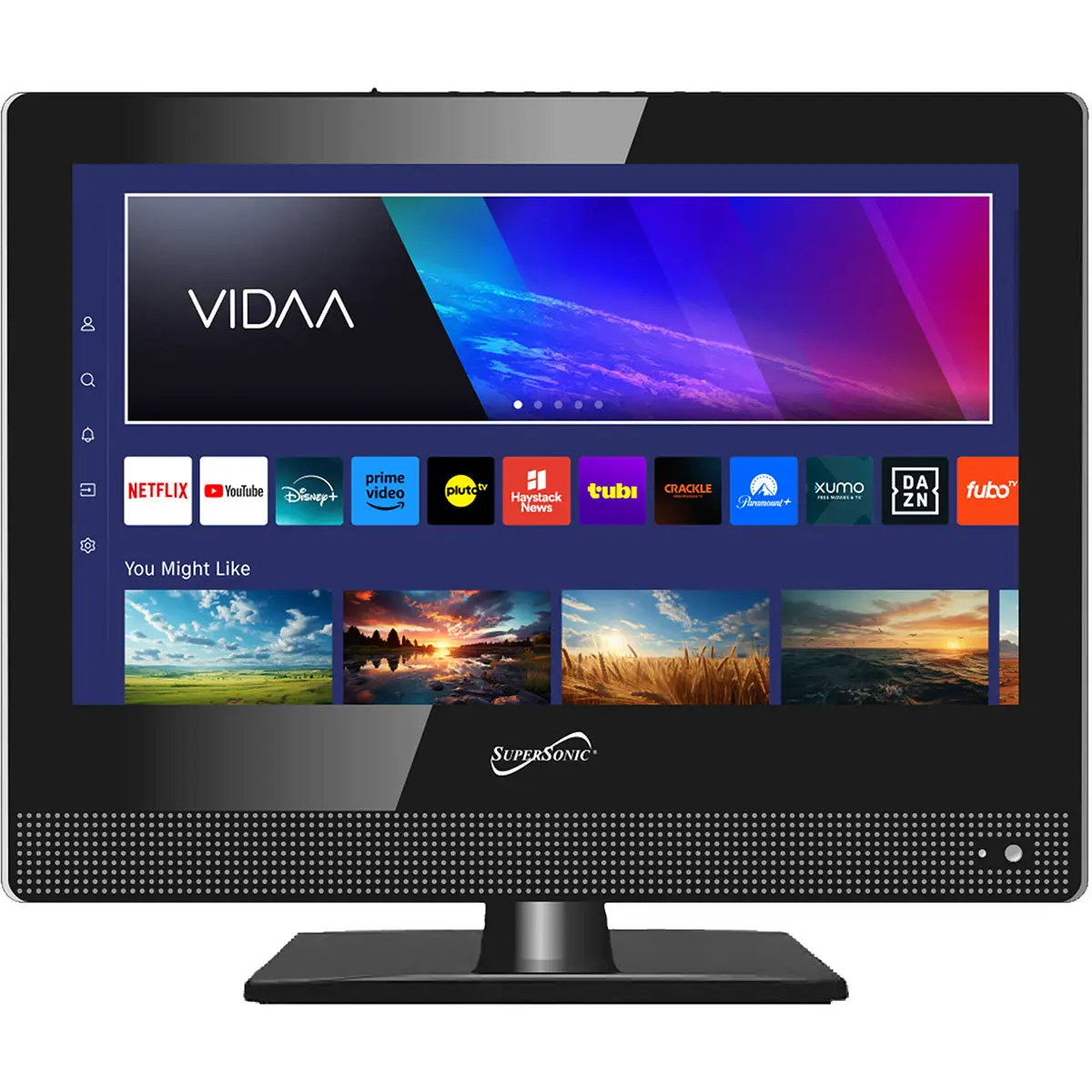 Supersonic VIDAA SC-1520VTV 15.6" 16:9 Full HD Smart LED TV, Black
